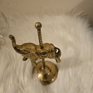 Beautiful Rare Vintage Brass Carousel Elephant Figurine